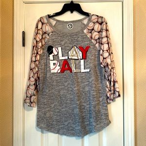 Tees2urdoor Baseball 3/4 sleeve shirt size XL